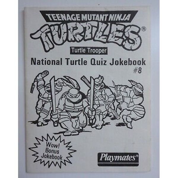 1988 Playmates Teenage Mutant Ninja Turtles National Turtle Quiz Jokebook #8