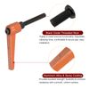 sourcing map 4pcs Adjustable Clamping Lever Handles M6 x 40mm Male Thread Bolt Knobs Rotating Screw Locking Quick Release Ratchet Push Button Handle, Orange