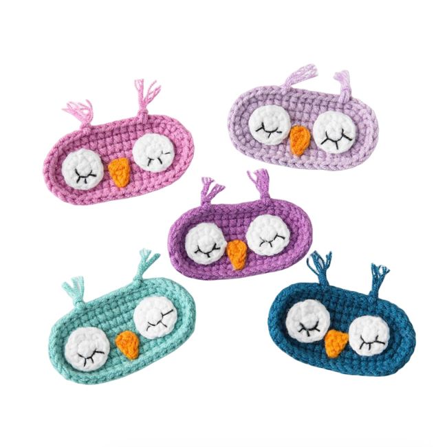 Crochet Knitted Owl Hair Clips for Girls Children's Day Birthday Christmas Gifts Hair Accessories Barrettes Strong Hold jaw clip for Thick Thin Hair Makeup Application (5Pcs)