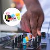 sourcing map Universal Fader Knobs, Green Black Mixer Fader Caps Slider Potentiometer Replacement Plastic for DJ Controller Mixer Console, 5 Pack