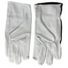 Goatskin Leather Work Gloves, Size 9, Black/White, CE CAT II Certified
