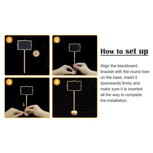 DSTELIN 15 Pack 2.36 x 3.35inches Wood Mini Chalkboard Signs with Support Easels, Place Cards, Small Rectangle Chalkboards for Weddings, Birthday Parties and Special Event Decorations
