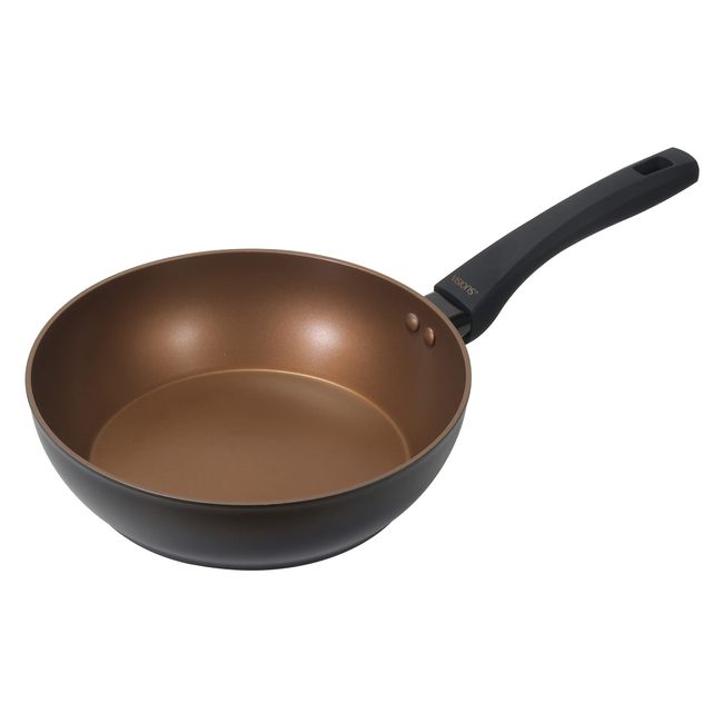 VISIONS CP-1749 Frying Pan, Deep Pan, 9.4 inches (24 cm), Induction Heating Compatible, Black Gold Coating