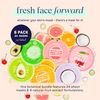 SpaLife Beauty Fruit Facial Sheet Masks 24 Pack – Face Masks Skincare Set – Hydrating Face Masks – 6 Natural Fruit Extract Formulas – Orange, Grapefruit, Coconut, Cherry, Avodcado, Cucumber