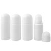 4Pcs 1.69 fl oz/50ml Empty Refillable Roll On Bottles Reusable Leak-Proof DIY Containers with Plastic Roller Ball, White