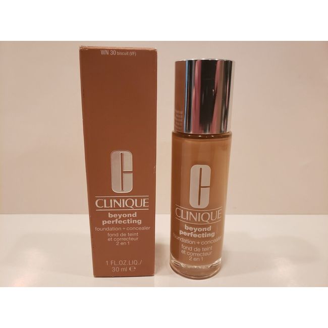 Clinique ~ Beyond Perfecting Foundation + Concealer ~ WN30 Biscuit ~ 1 oz~NIB