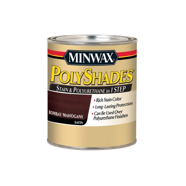 Minwax 61380444 Wood Stain, Quart, Bombay Mahogany