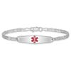 Silver  Medical ID Anchor Link Bracelet XSM1
