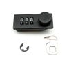 Mechanical 3 Digit Combination Lock - Dial Combination Cam Lock for Toolbox, Iron Cabinet (Black)