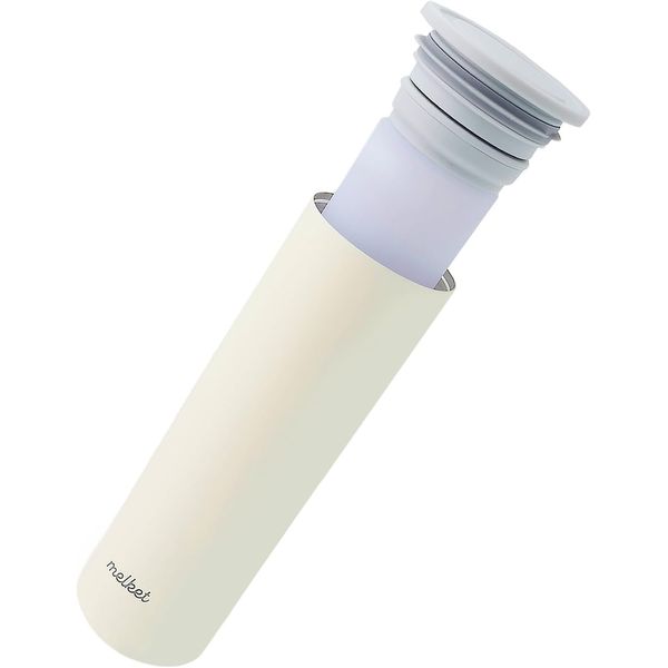 Melket Ice & Hot stick in thermos flask structure, lasts for 15 hours at 30℉/100℉/8 hours instead of hot-water bottle or pocket warmer. Ivory