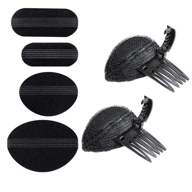 BJH Haarclip für Haarkamm Sponge Bun Zubehör für Haarkissen. 6-teilig, schwarz, 5 cm