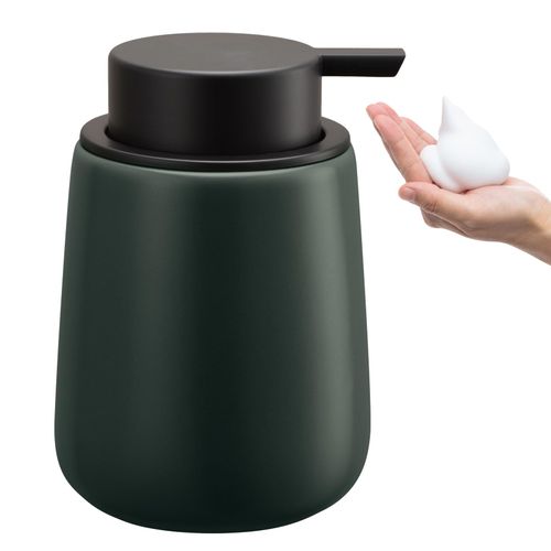 TOOZFO Soap Foaming Dispenser Ceramic with Easy-to-Press Pump Hand Foam Dispenser for Shampoo Bathroom Kitchen 12 oz
