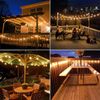 Solar 50LED Bulbs 100FT Warm White String Lights Waterproof IP65 Outdoor,US Ship
