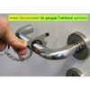 TimeTEX 61079 Hygiene Hook with Coating and Key Ring Black