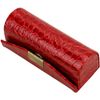 Zalati Leather Button Lipstick Case with Mirror for Gift Box Storage Box (Red)