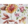 Printed Fabric Tablecloth 60" Round, FLOWERS & LEAVES, FALL BLOSSOMS, BM