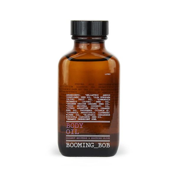 Booming Bob Organic Body Oil, Coconut Moisture & Soothing Olive, 89 ml