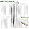 NEW 48 Instruments Basic Dental Set Mirror Explorer College plier -German Grade