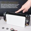 DLseego Protective Case for Switch OLED Accessories for Switch OLED Console with Dockable Hard Cover Shell and Thumb Grip Caps-Black