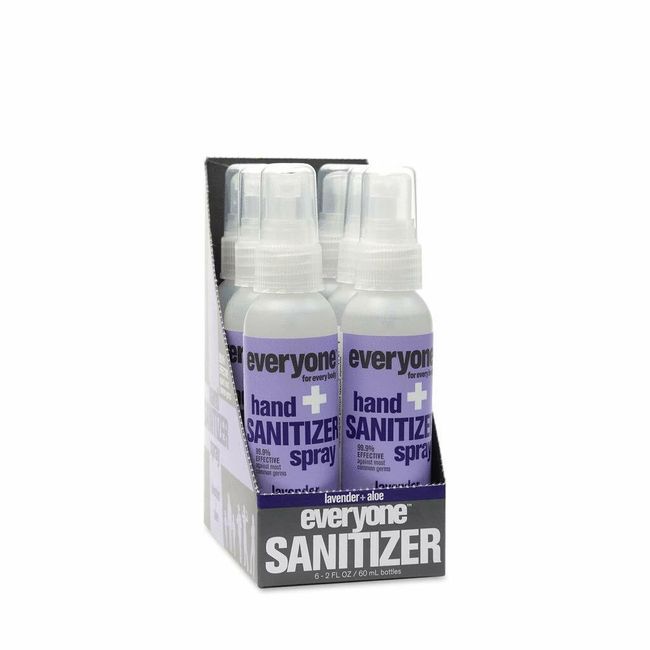 Everyone Hand Sanitizer Spray: Lavender and Aloe, 2 Ounce (6 PACK)