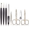Pfeilring Action Manicure Case 8 Pieces with Nail Clippers Basic Filling Dark Brown