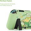 GeekShare Protective Case Compatible with Switch, Soft TPU Slim Case Cover Compatible with Switch Console and Joy-Con - Matcha Froggy