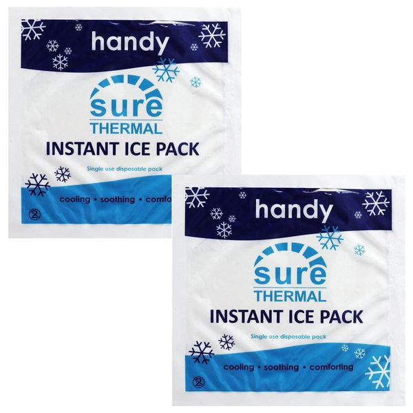 Sure Thermal Pain Relief Cold Cool Freeze Sports Injury Ice Packs - Small Twin Pack