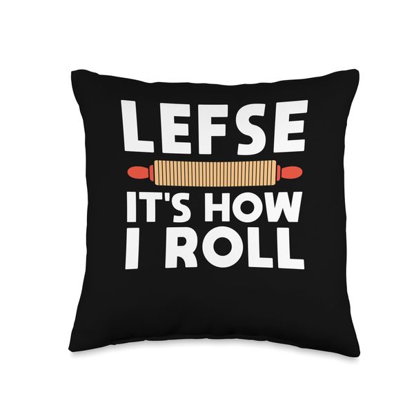 Lefse Its How I Roll Norwegian Cuisine Flatbread Throw Pillow