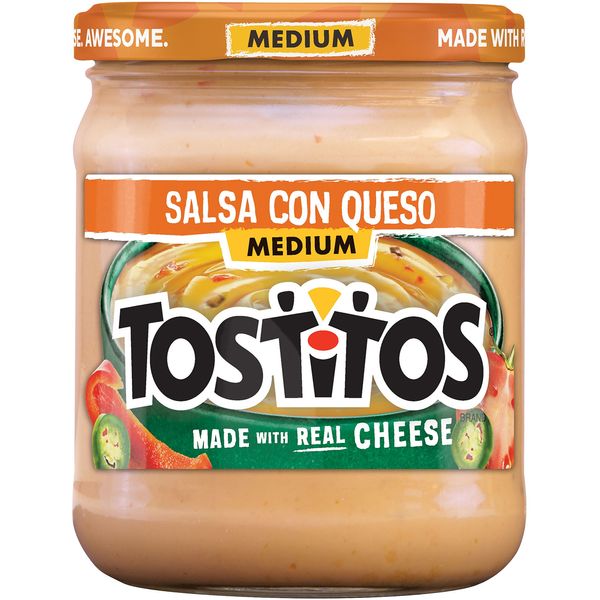 Tostitos Dips, Medium Con Queso Dip, 15 oz