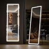 Full Length Floor Mirror 64" x 21" with LED Light Hanging Wall Mounted Mirror