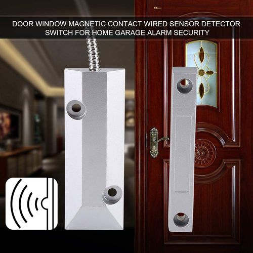 GOTOTOP Magnetic Detecting Contacts Door Window Magnetic Contact Wired Sensor Detector Switch for Home Garage Alarm Window Door Security(4.2 x 1.5 x 0.4in)