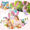 xianshi 2pcs Easter Bunny Ears Headbands Purple,Star Plush Headband for Easter Parties
