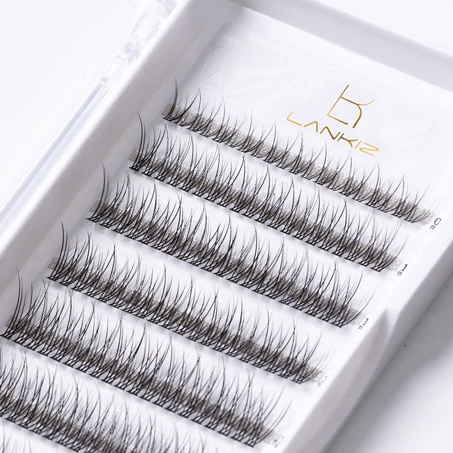 LANKIZ Lash Clusters DIY Lash Extensions Individual Lashes Natural Eyelash Clusters Extensions 160PCS (Cluster-27)