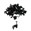 TR Cable 10mm Black Round Cable Clips (100-Pack), Suitable for LED lights, TV cables, USB cables, and more