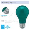 CERAMIC GREEN LED Bulb A19 Medium E26 8W 60 Watt Equivalent Damp Location Rated