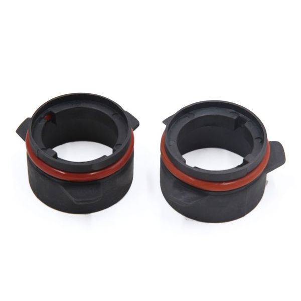sourcingmap Pair Black Plastic Auto Car Headlight Bulb Base Holder Adapter