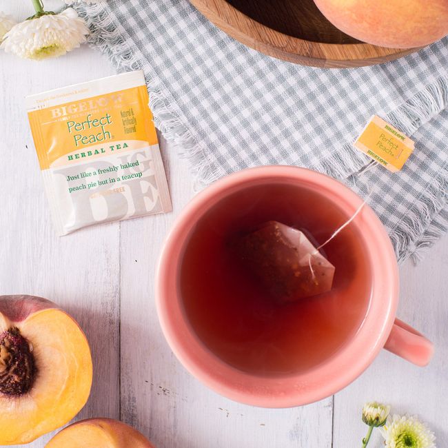Bigelow Perfect Peach Herbal Tea Bags - 20/Box