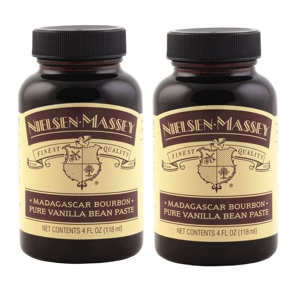 Nielsen-Massey Madagascar Bourbon Pure Vanilla Bean Paste for Baking and Cooking, 4 Ounce Bottle (2 Pack)