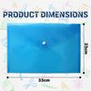 CHPL- [ 100 Pcs ] A4 Document Wallets | Translucent Wallet Button Folder | Popper Envelope Files | Stylish & Durable A4 Wallets for Home, Office, School | Blue |