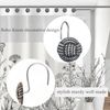 SUPROD 12 Pcs Black Boho Knots Shower Curtain Hooks
