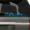 "Peep Family Car Decal , lightblue