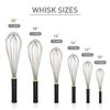 Matfer 111022 Whisk with Plastic Handle, Black, 10"