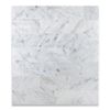 3 X 6 Carrara White Marble Polished Brick Mosaic Tile - 2 pcs. Sample-Set