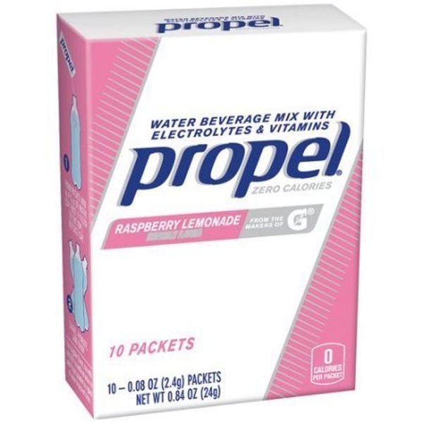 Propel Raspberry Lemonade Water Beverage Mix with Electrolytes & Vitamins, 0.08 oz, 10 count (Pack of 3)