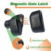 PILISPARK Magnetic Gate Latch Side Pull,Lockable Design,Adjustable, Magnetic Gate Latch for Home, Yard & Garden Fences(Black)