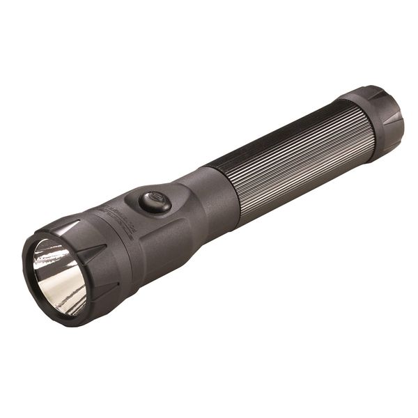 Streamlight 76132 PolyStinger LED 485-Lumen Rechargeable Flashlight with 120-Volt AC/12-Volt DC Smart Charger and 1 Piggyback Holder, Black