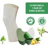 Warming Herbal Knee Patches with 2 Compression Sleeves-Self-Heating Relief 12 CT