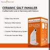Natural Solution Ceramic Salt Inhaler with 2 Himalayan Pink Salt Refills, Relief Breathing Congestion, White