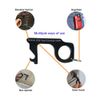3 Black Key Door Opener Handheld Keychains No Touch Hand Tool Touchscreen Stylus