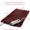 Sunbeam XL Back, Neck, and Shoulder Heat Therapy, 12 x 24 with Auto Shut Off, 6 Settings, Machine-Washable, Comfortable Microplush Fabric - Burgundy